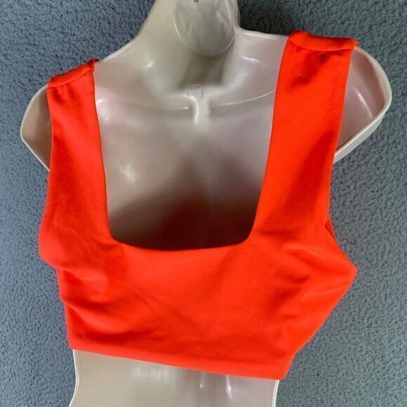 Fashion Nova Top Crop Orange Size Large Cropped Women's‎ Neon Sleeveless Stretch - Picture 11 of 11